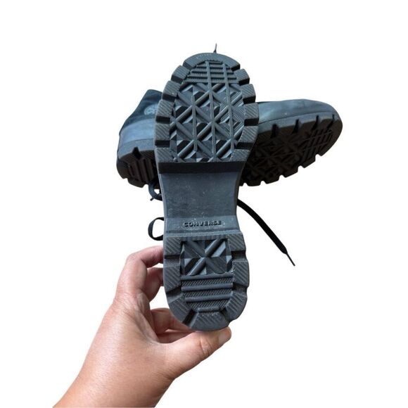 Converse All Star Womens All Black Chuck Taylor High Top Lugged Sneakers Size 7 - Picture 8 of 15